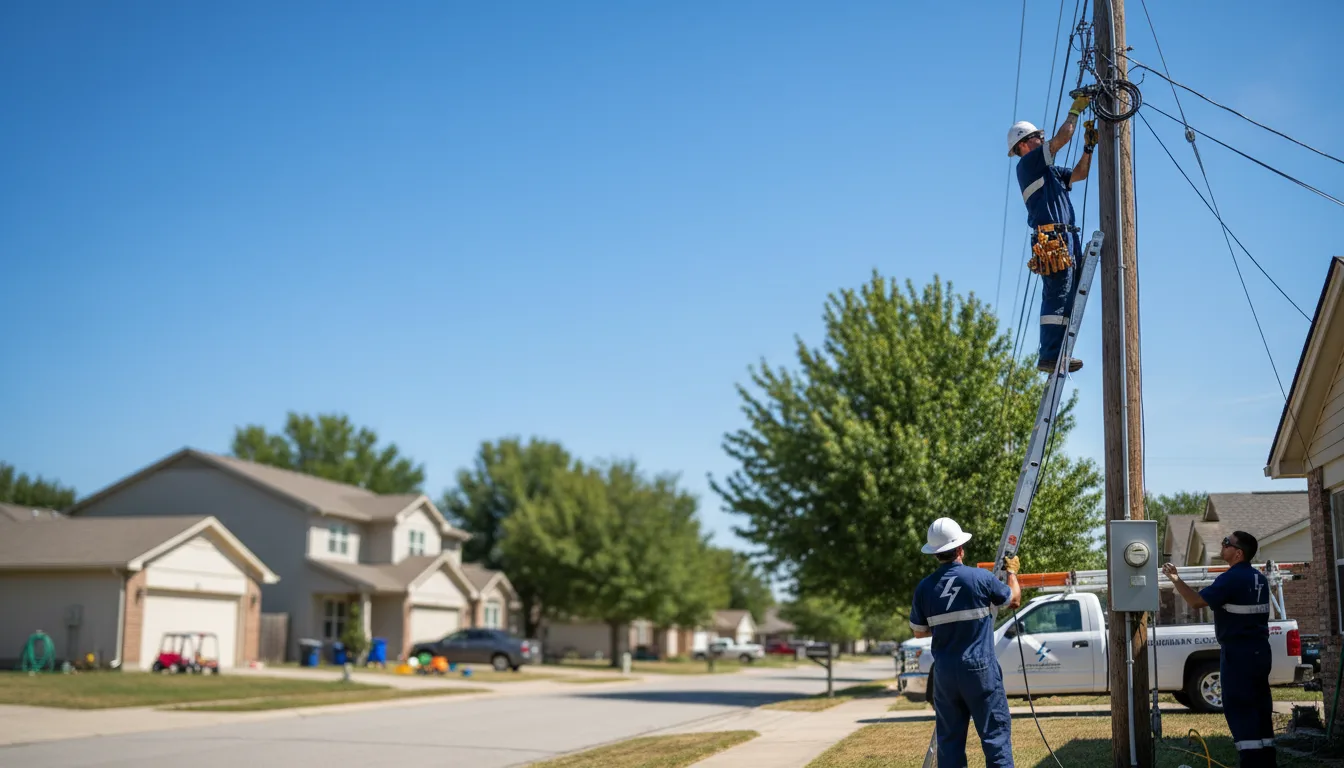 Residential electrician providing installation services in Parma, ID